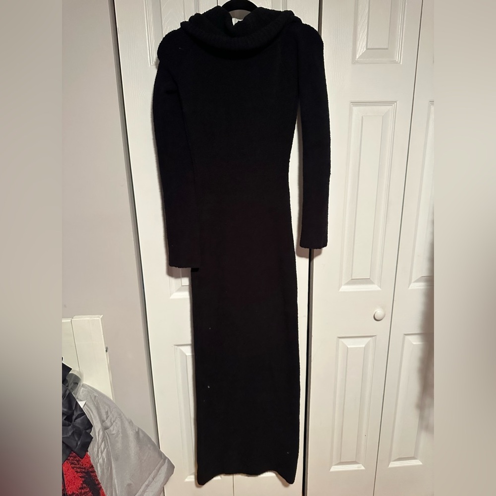 NWT Skims cozy knit off the shoulder dress - black onyx medium - Picture 8 of 9